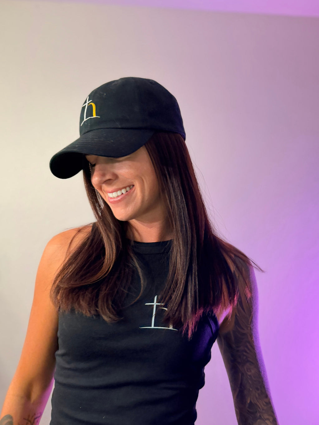 Black Be Opened Christian dad hat styled for everyday wear