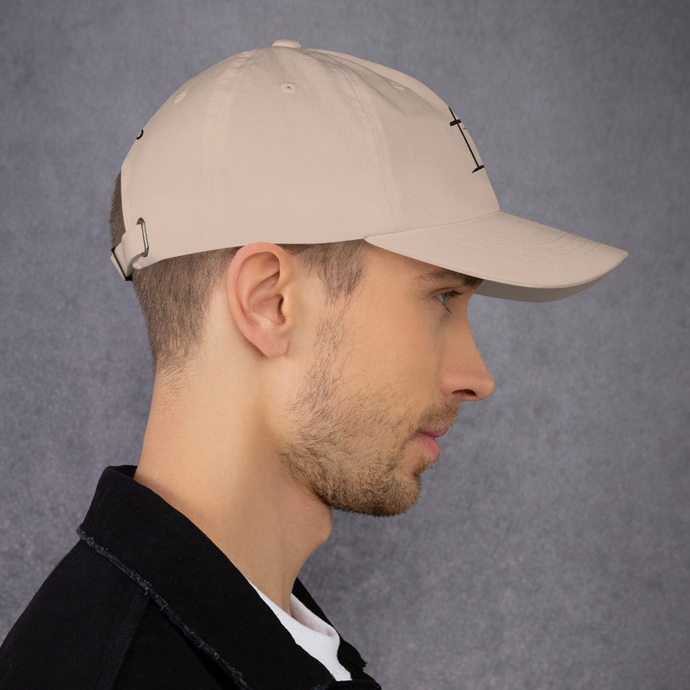 Opened khaki embroidered Christian faith hat