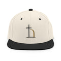 Close-up of Be Opened cross and door embroidery on Christian hat